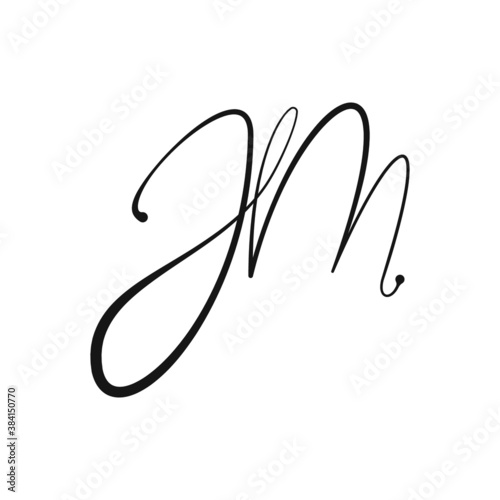 Initial letter jm or mj logo vector templates