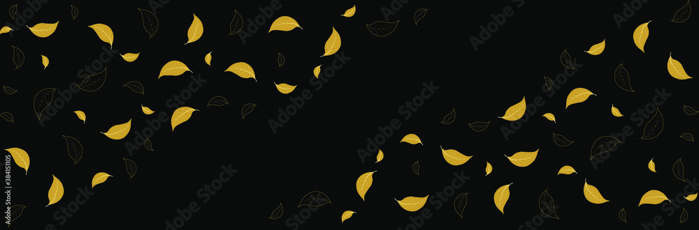 Naklejka premium Gold leaves background