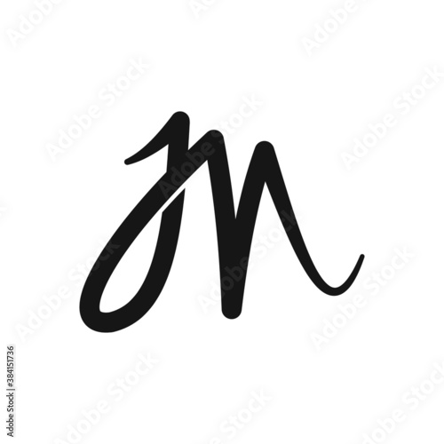 Initial letter jm or mj logo vector templates