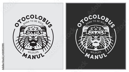 Zoo Wildlife Manul Logo
