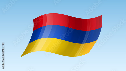 Free Download Armenia flag state symbol isolated on background national banner. Greeting card National Independence Day of the Republic of Armenia. Illustration banner with realistic state flag. - GFXLoad