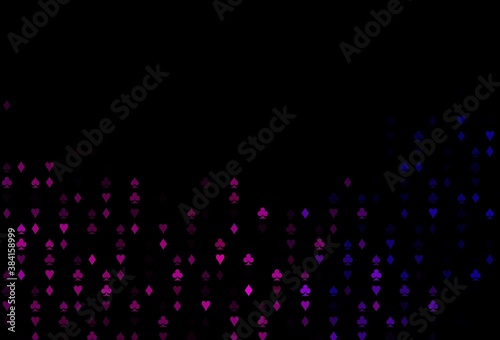 Dark Purple vector template with poker symbols.