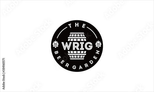 Beer Garden Vector Logo Design Idea