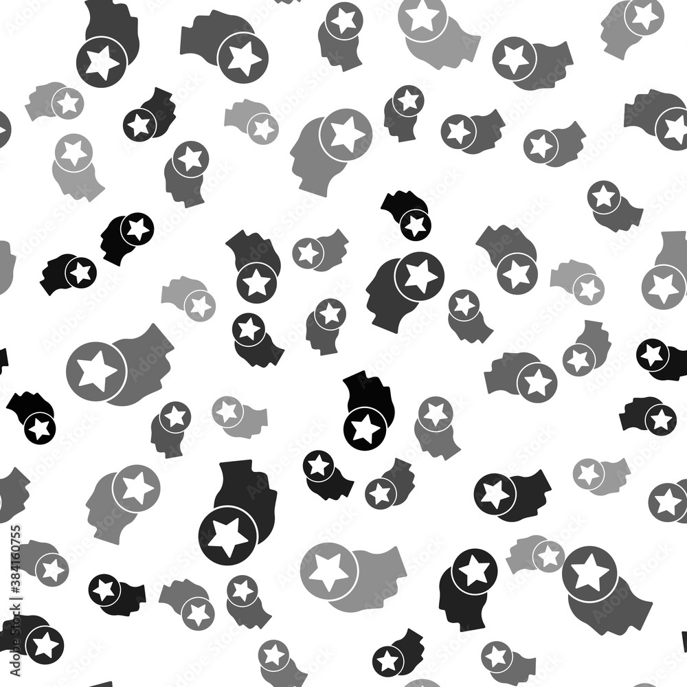 Black USA Head icon isolated seamless pattern on white background. United States of America. Independence day. Vector. Black USA Head icon isolated seamless pattern on white background. United States of America. Independence day. Vector.