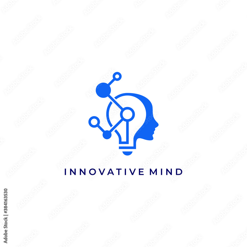 head people logo design modern simple vector innovative concept with lamp symbols and white background head people logo design modern simple vector innovative concept with lamp symbols and white background