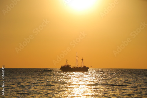 sunset over the sea