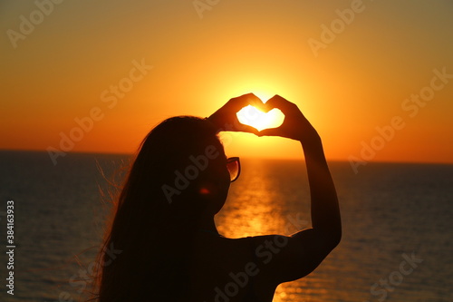 girl in the sunset