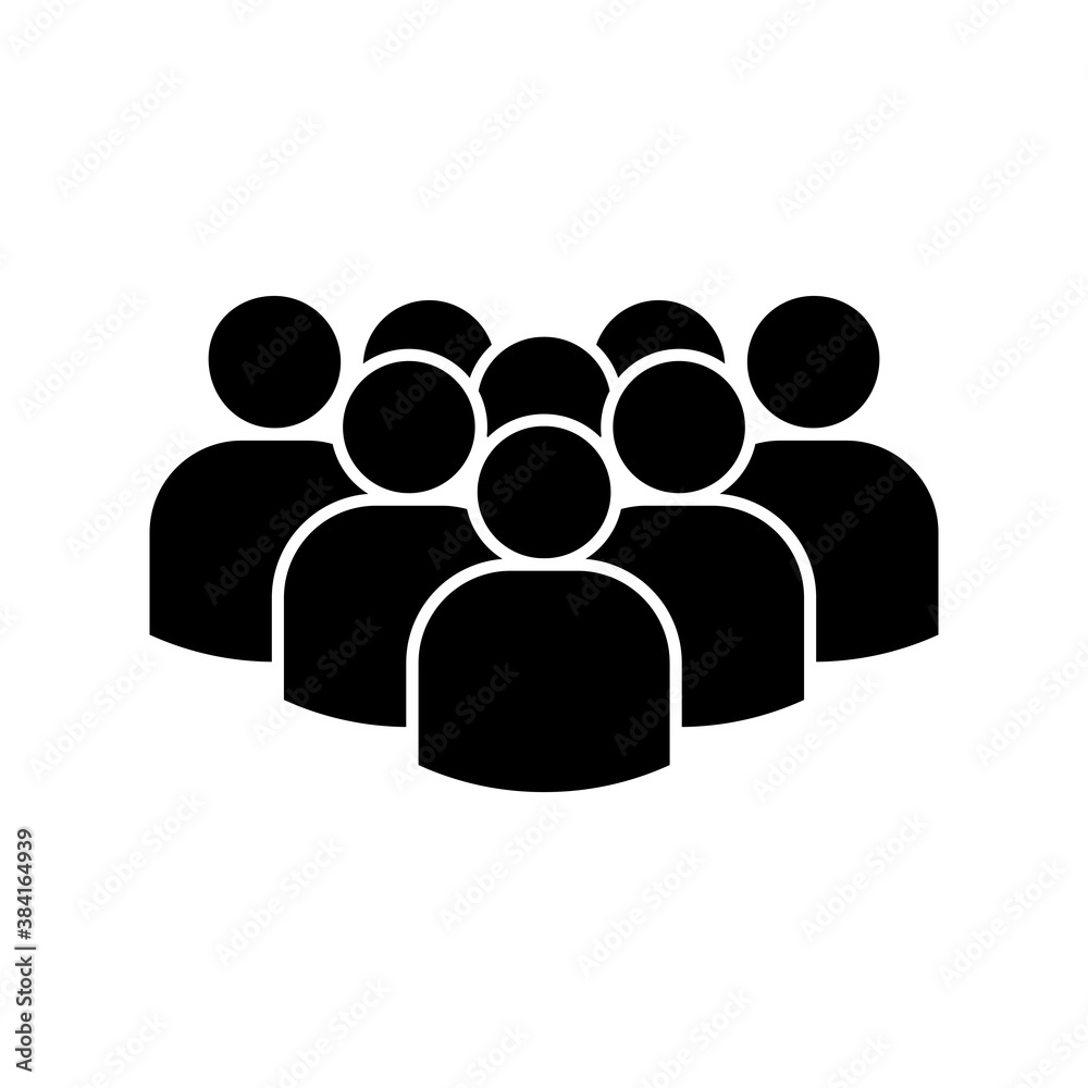 People Icon in trendy flat style isolated on white background. Crowd signs. Persons symbol for your infographics web site design, logo, app, UI. Vector illustration. EPS10. People Icon in trendy flat style isolated on white background. Crowd signs. Persons symbol for your infographics web site design, logo, app, UI. Vector illustration. EPS10.