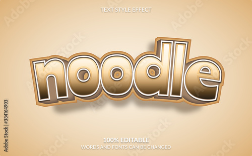 Editable Text Effect, Noodle Text Style