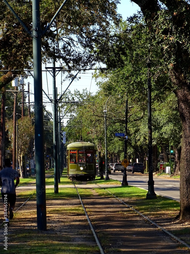 North America, United States, Louisiana, New Orleans streetcar