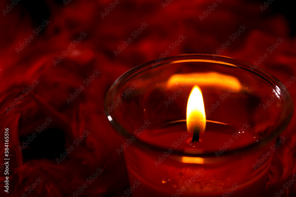 Indian festival diwali , Colorful lamps of oil on dark background