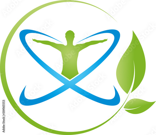 Person, Kreise, Blätter, Fitness, Gesundheitswesen, Logo