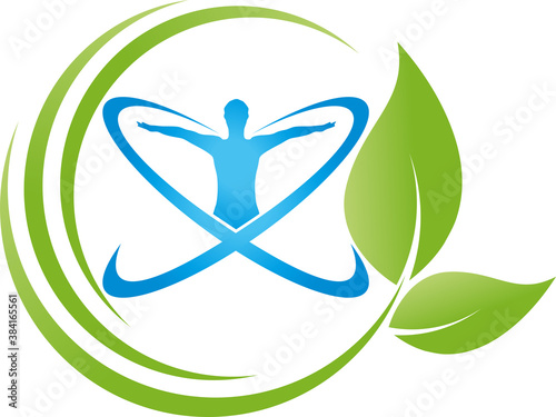 Person, Kreise, Blätter, Fitness, Gesundheitswesen, Logo
