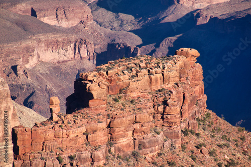 Grand Canyon SouthRim after Beautiful Sunrise in Arizona, USA photo