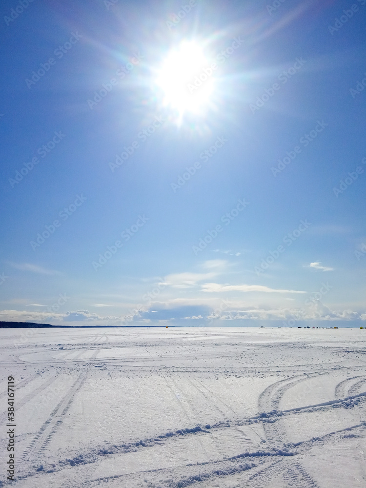 aerial view frozen white sea day light aerial view frozen white sea day light