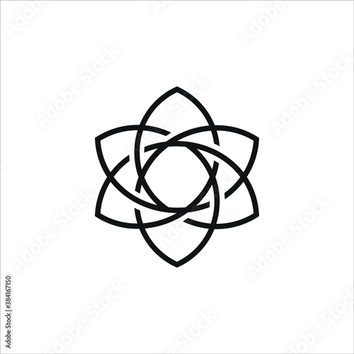 Flower Line Icons Logo Design idea 