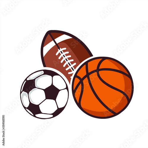 sport logo cartoon in vector