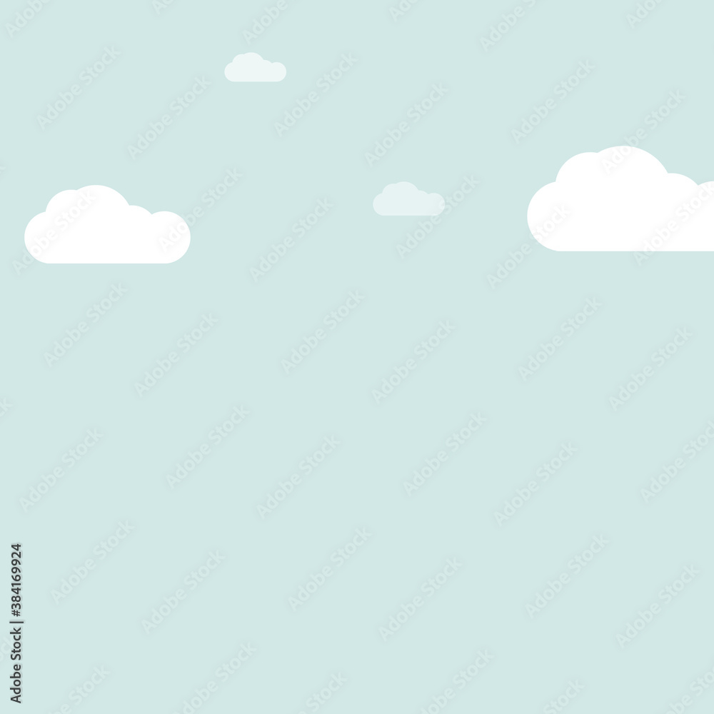 Sky clouds background. Vector illustration