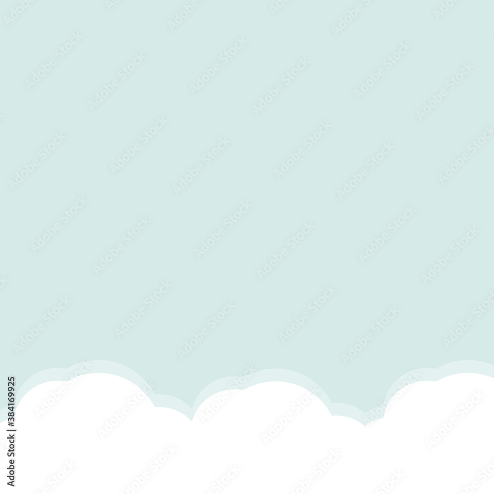 Sky clouds background. Vector illustration