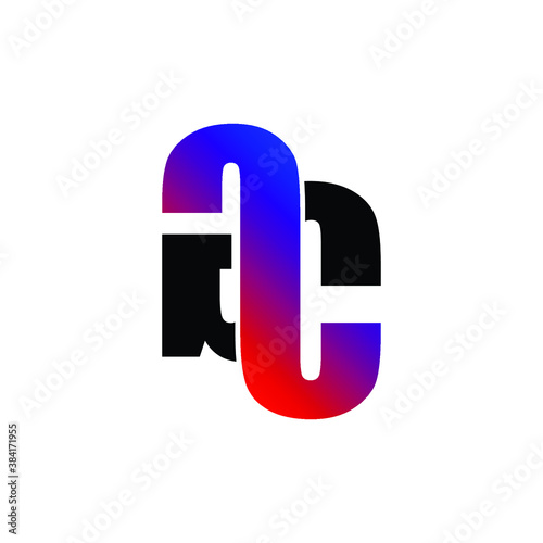 Letter GC simple modern logo design vector