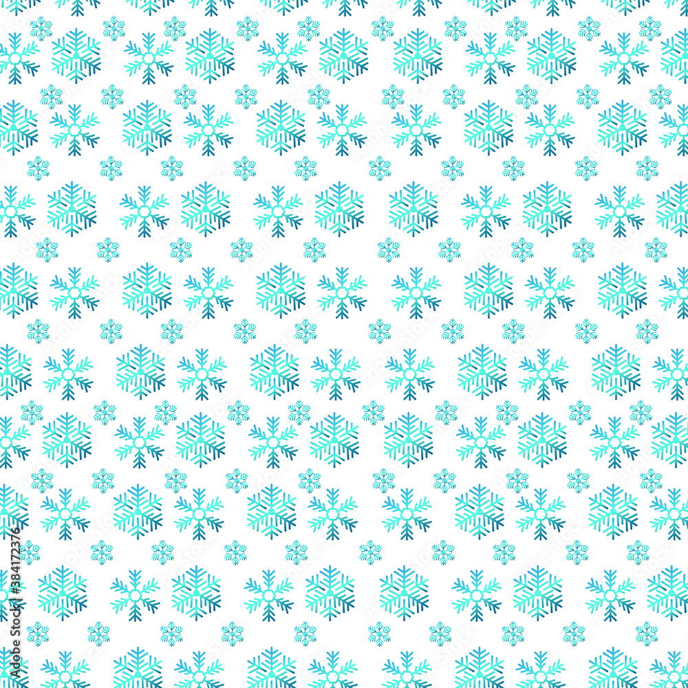 Snowflakes seamless pattern. winter snow flake stars  falling flakes snows and snowed snowfall