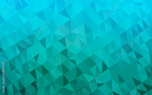 Light Blue, Green vector polygon abstract backdrop.