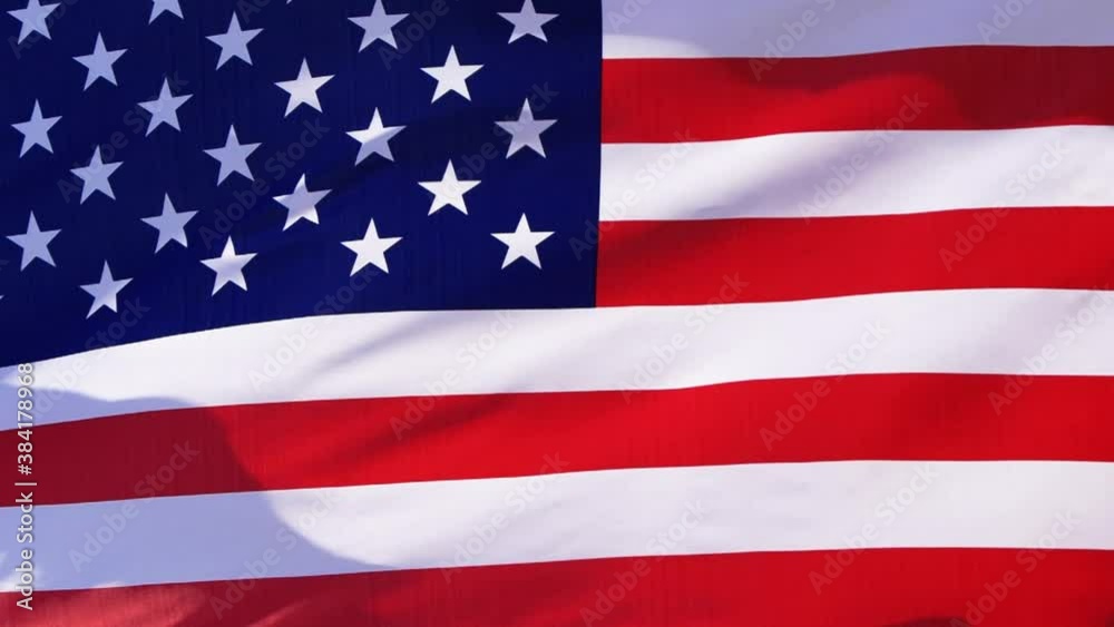 Slow motion of Unated States American flag waving in the wind video, USA symbol Slow motion of Unated States American flag waving in the wind video, USA symbol