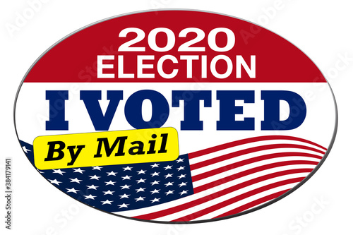 2020 Election I Voted By Mail - Vector Illustration