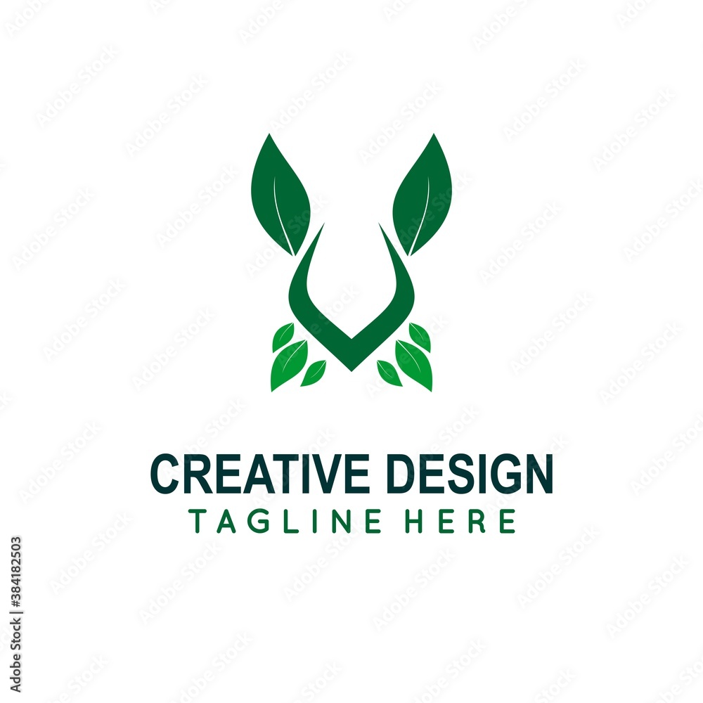 Creative Logo Design. silhouette of Dog or anubis  face logo