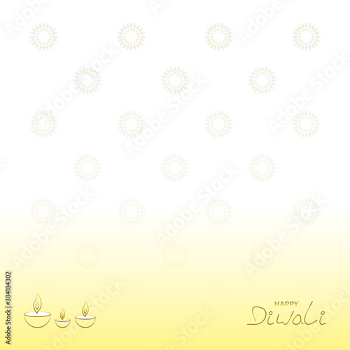 Gradient greeting card for Diwali festival, Vector illustration diwali element.