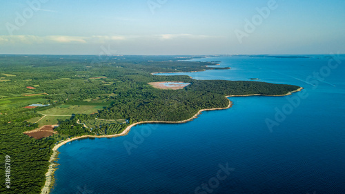 Photography Drone view of the Palud Ornithological Reserve in Rovinj Croatia