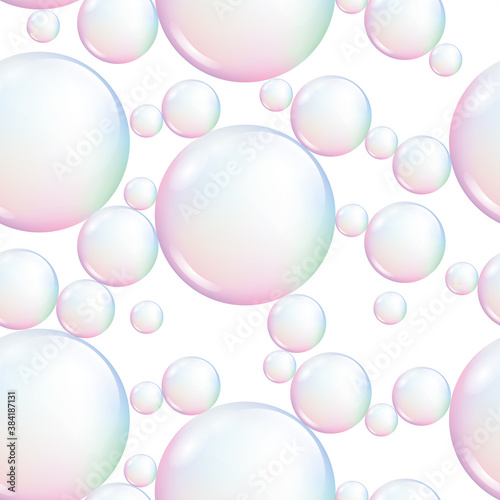seamless pattern colorful soap bubble background vector illustration EPS10