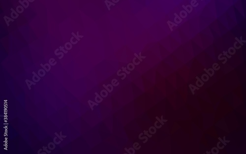 Dark Purple vector low poly cover.