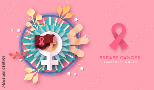Breast cancer awareness month campaign banner