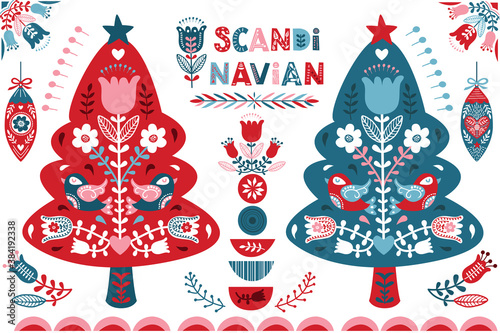 Scandinavian Christmas Tree Collections Set