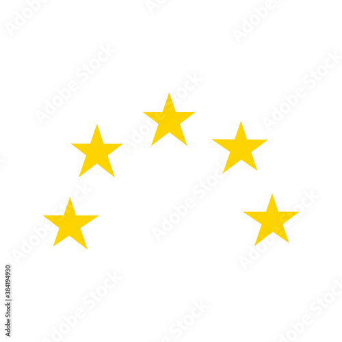 Stars rating icon set. Set of Gold star icons isolated on a blank background. eps 10 © Misliafitri