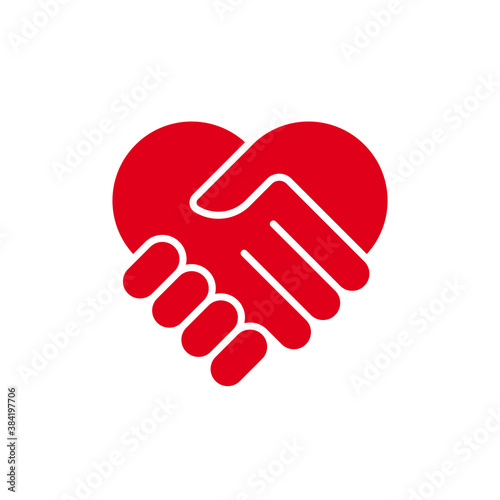 love hand care symbol logo vector