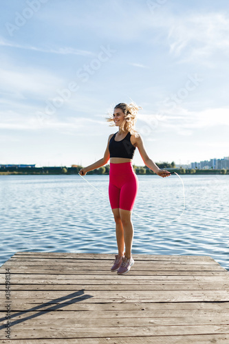 Fitness sport woman in fashion sportswear doing workout
