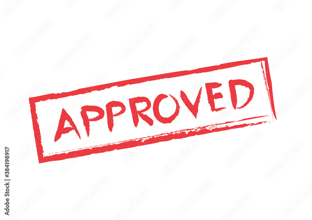 red clearly art brush approved word in red frame isolated on white background red clearly art brush approved word in red frame isolated on white background