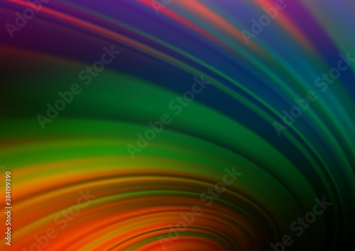 Dark Multicolor  Rainbow vector abstract bright background.