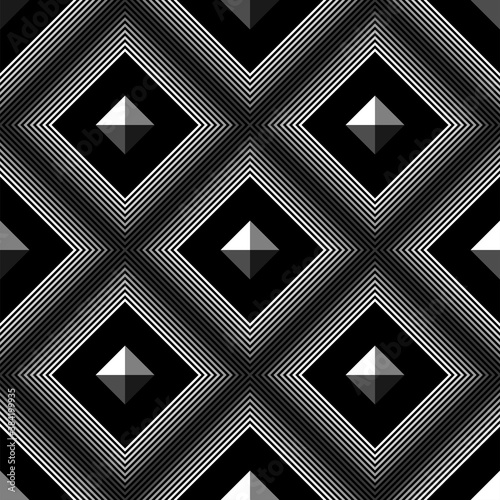 Seamless geometrical pattern. Vector endless background.