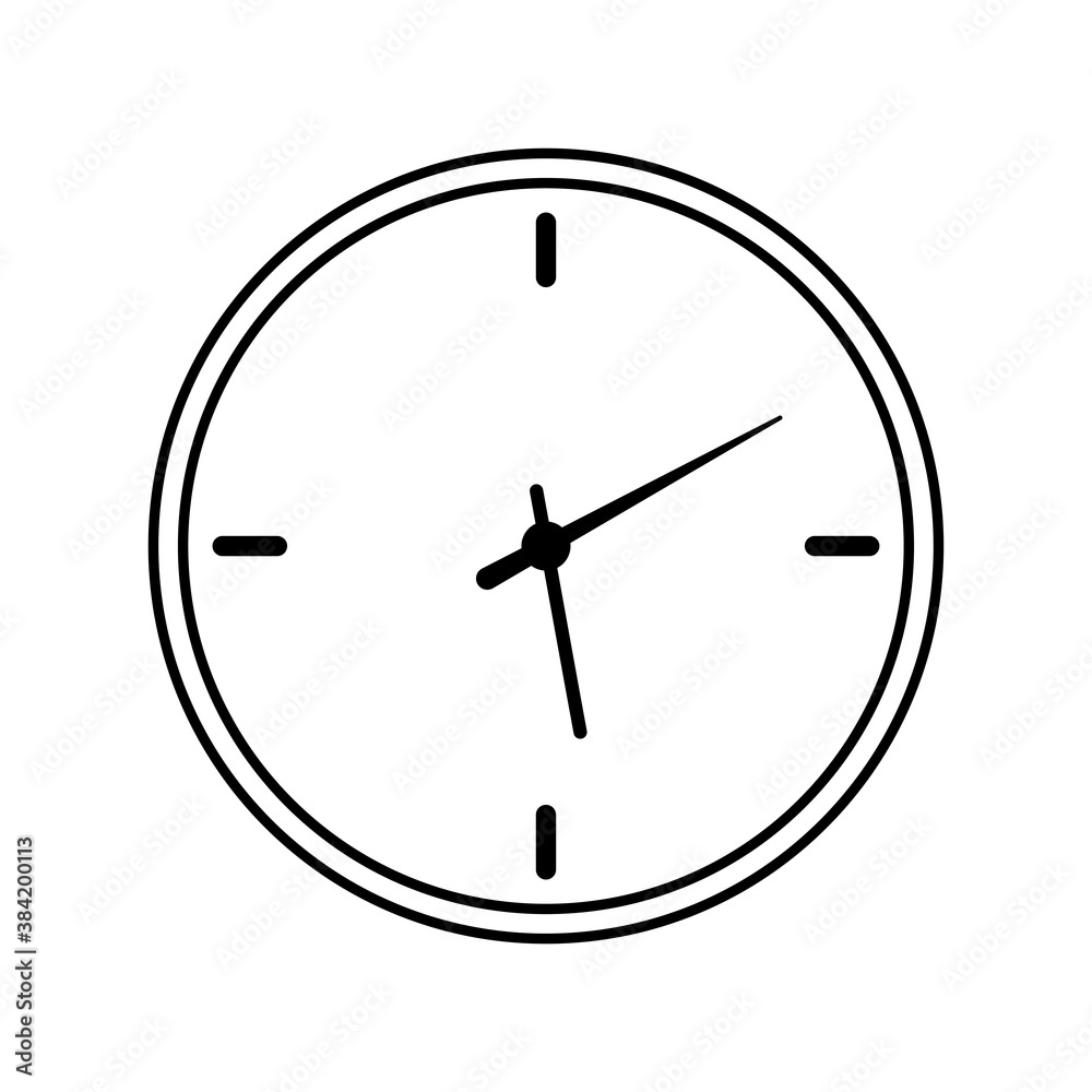 time clock hour line style icon time clock hour line style icon