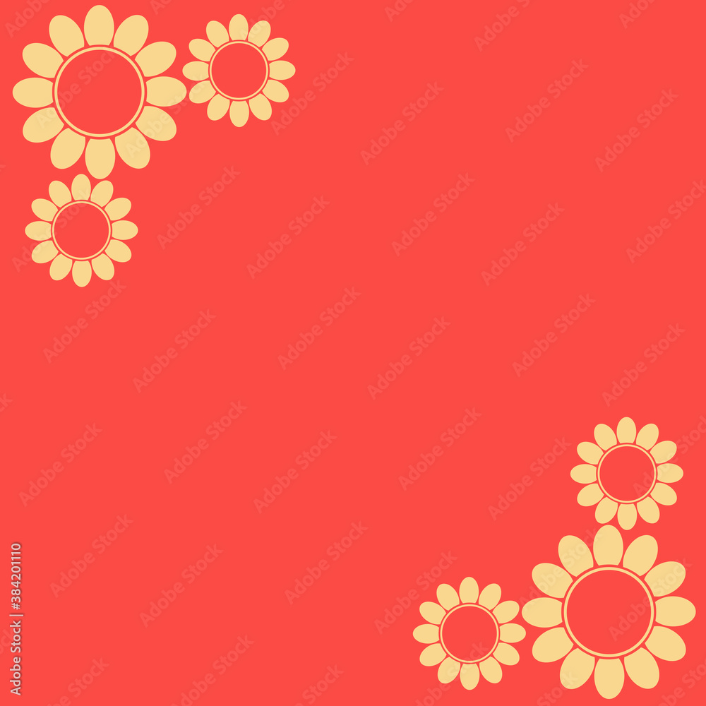 Obraz premium abstract floral background with blank copy space for writing text, canvas art drawing, graphic design illustration wallpaper