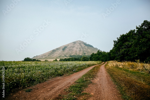 the road goes away to the mountain. Russia, mountain of yuraktau Sheehan photo