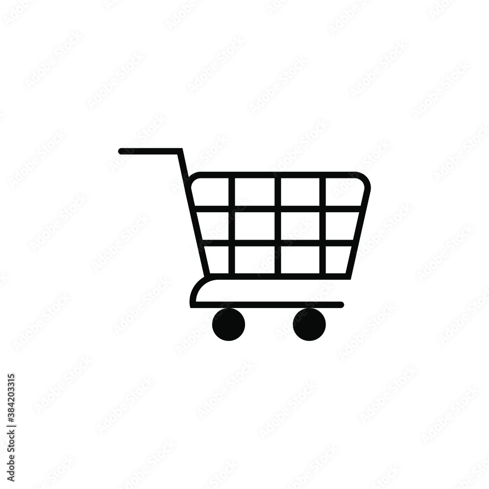 Isolated shopping basket icon on a white background