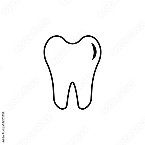 Tooth Icon. Isolated against a white background. eps 10