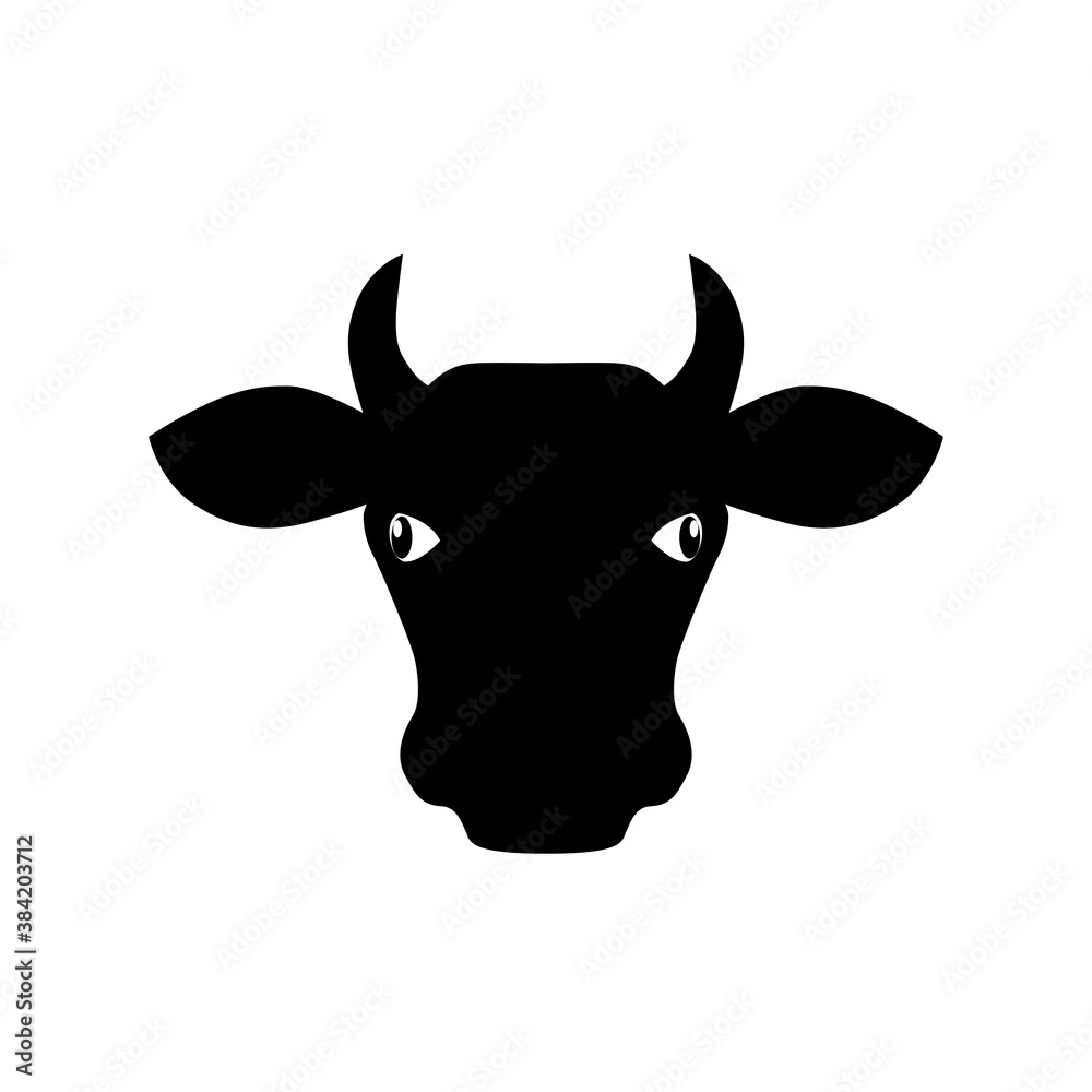 Cow Head Silhouette icon