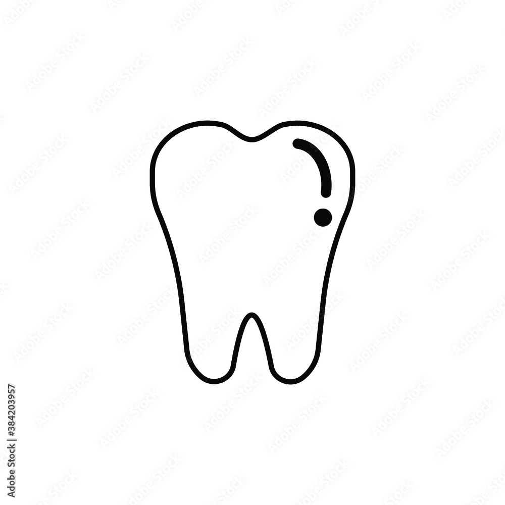 Tooth Icon. Isolated against a white background. eps 10