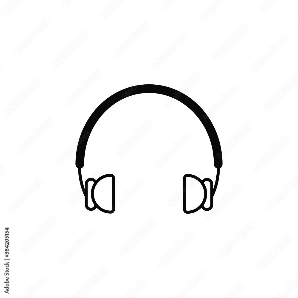 earphone icon vector design template on a white background earphone icon vector design template on a white background