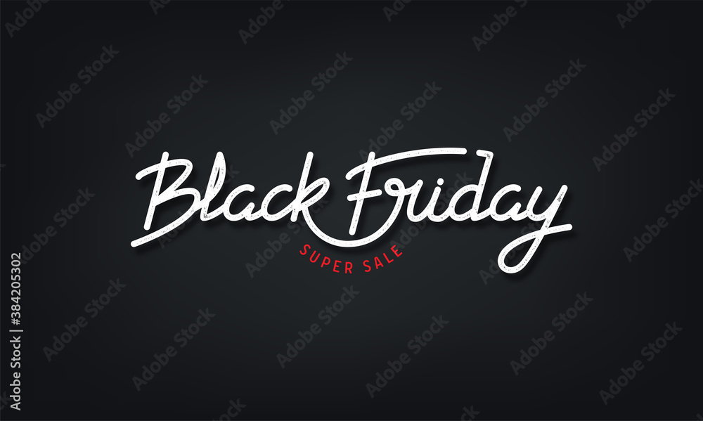 Black Friday sale vector lettering illustration. Big sale background. 